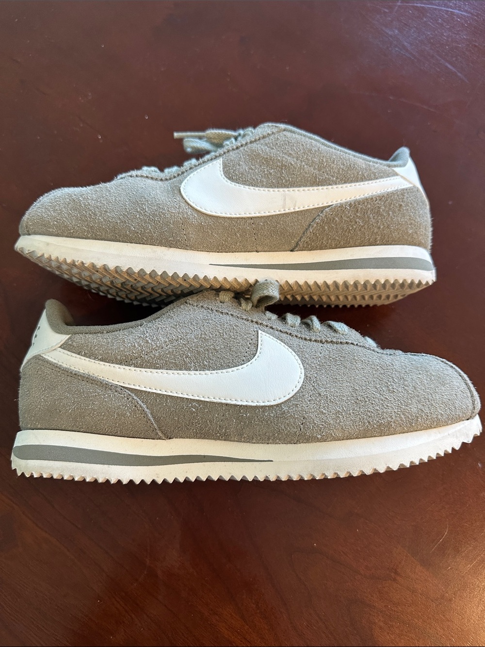 Nike Suede Retro Runner - Light Sage Green & White- Only worn a few times!!